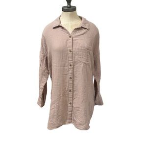 J. Jill 100% Cotton Button Down Blouse Women’s Size M